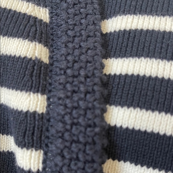 Massimo Dutti Striped Navy and White Short Sleeve Cardigan, Size Small - Picture 10 of 10